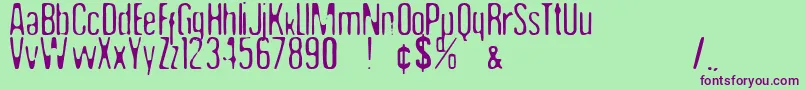 Шрифт Undo35 – фиолетовые шрифты на зелёном фоне