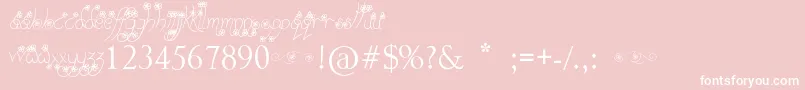 WayGardens Font – White Fonts on Pink Background