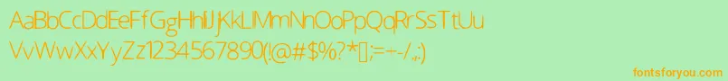 Scrunch Font – Orange Fonts on Green Background
