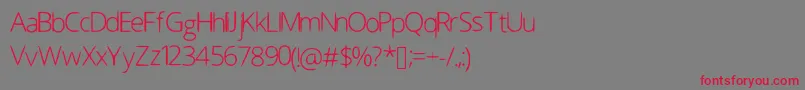 Scrunch Font – Red Fonts on Gray Background