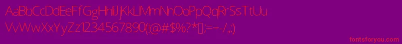 Scrunch Font – Red Fonts on Purple Background