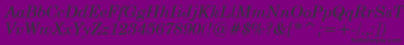 CenturySchoolbookItalicWin95bt Font – Black Fonts on Purple Background