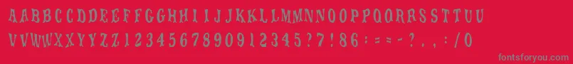 MovieolaTitletype Font – Gray Fonts on Red Background