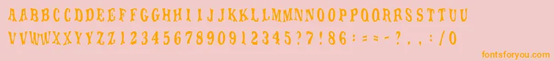 MovieolaTitletype Font – Orange Fonts on Pink Background