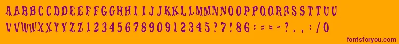 MovieolaTitletype Font – Purple Fonts on Orange Background