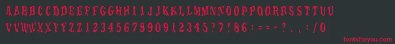 MovieolaTitletype Font – Red Fonts on Black Background