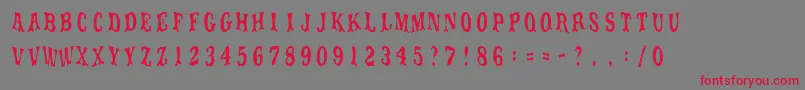MovieolaTitletype Font – Red Fonts on Gray Background