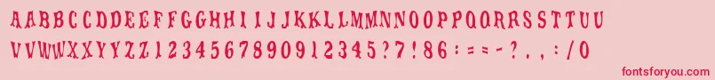 MovieolaTitletype Font – Red Fonts on Pink Background