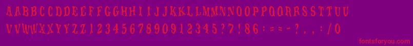 MovieolaTitletype Font – Red Fonts on Purple Background