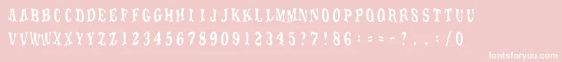 フォントMovieolaTitletype – ピンクの背景に白い文字