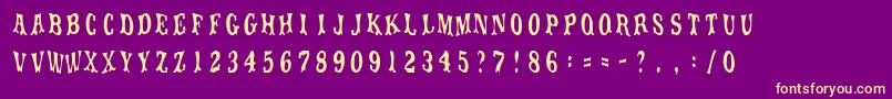 MovieolaTitletype Font – Yellow Fonts on Purple Background