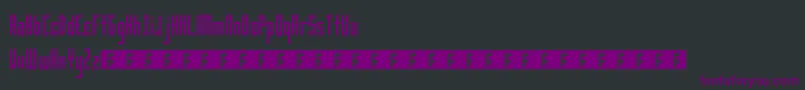 Fonte Limousine – fontes roxas em um fundo preto