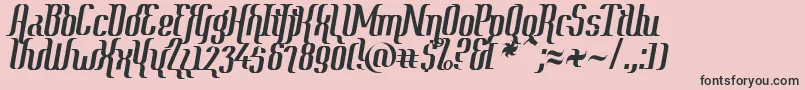 ContextDeluxe-Schriftart – Schwarze Schriften auf rosa Hintergrund