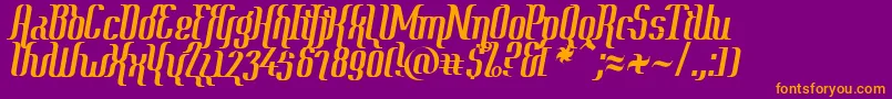 ContextDeluxe Font – Orange Fonts on Purple Background