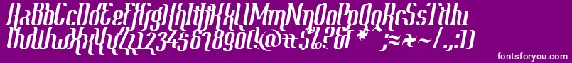 フォントContextDeluxe – 紫の背景に白い文字