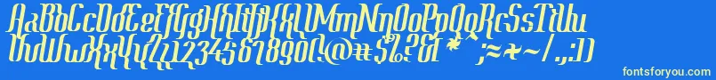 ContextDeluxe Font – Yellow Fonts on Blue Background