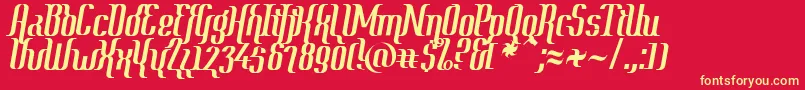 ContextDeluxe Font – Yellow Fonts on Red Background