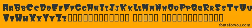 Winkfilled Font – Black Fonts on Orange Background