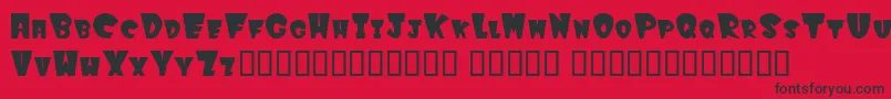 Winkfilled Font – Black Fonts on Red Background