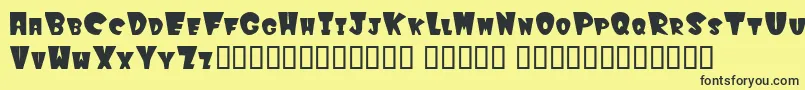 Winkfilled Font – Black Fonts on Yellow Background