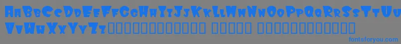 Winkfilled Font – Blue Fonts on Gray Background
