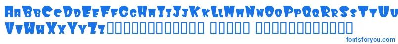 フォントWinkfilled – 白い背景に青い文字