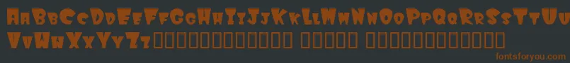 Winkfilled Font – Brown Fonts on Black Background