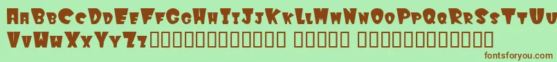 Winkfilled Font – Brown Fonts on Green Background