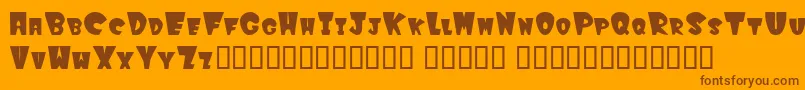 Más sobre la fuente Winkfilled fuente Winkfilled – Fuentes Marrones Sobre Fondo Naranja