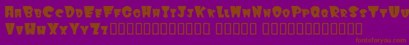 Winkfilled Font – Brown Fonts on Purple Background