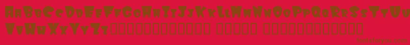 Winkfilled Font – Brown Fonts on Red Background