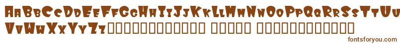 Шрифт Winkfilled – коричневые шрифты на белом фоне