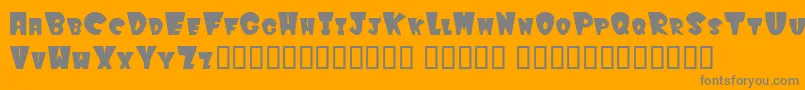 Winkfilled-Schriftart – Graue Schriften auf orangefarbenem Hintergrund