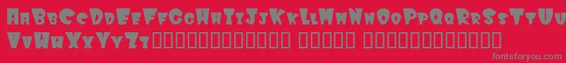 Winkfilled Font – Gray Fonts on Red Background