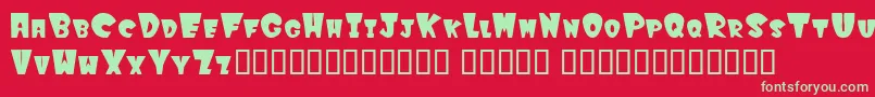 Winkfilled Font – Green Fonts on Red Background