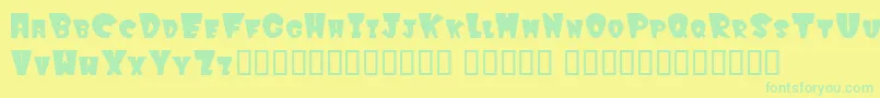 More about Winkfilled Font Winkfilled Font – Green Fonts on Yellow Background