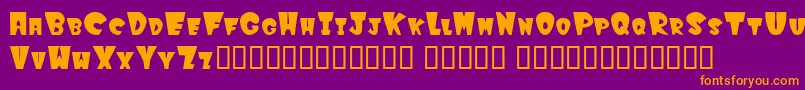 フォントWinkfilled – 紫色の背景にオレンジのフォント