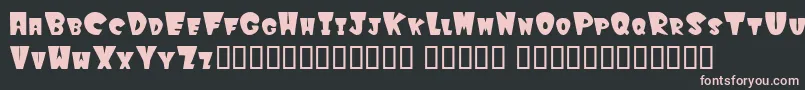 Winkfilled Font – Pink Fonts on Black Background