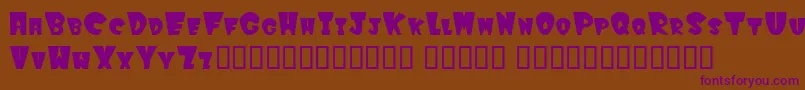 Winkfilled Font – Purple Fonts on Brown Background