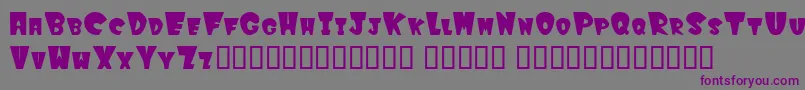 フォントWinkfilled – 紫色のフォント、灰色の背景