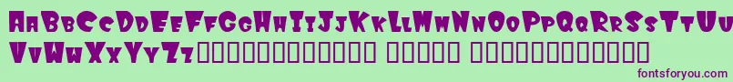 Winkfilled Font – Purple Fonts on Green Background
