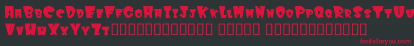 Winkfilled Font – Red Fonts on Black Background