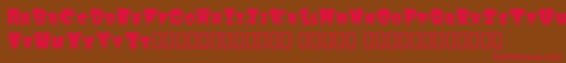 Winkfilled Font – Red Fonts on Brown Background