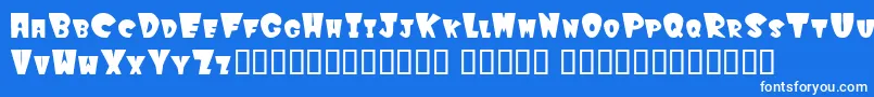 Winkfilled Font – White Fonts on Blue Background