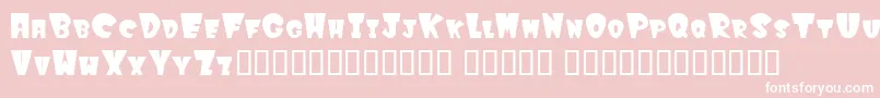 Winkfilled Font – White Fonts on Pink Background