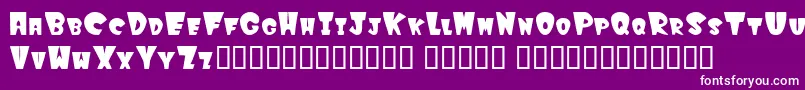 Winkfilled Font – White Fonts on Purple Background