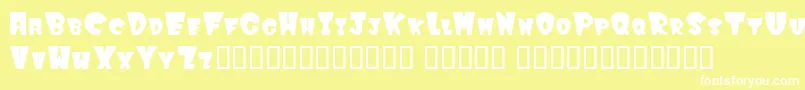Winkfilled Font – White Fonts on Yellow Background