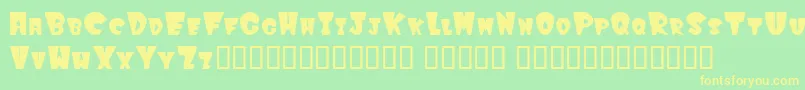 Winkfilled Font – Yellow Fonts on Green Background