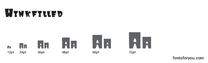 Winkfilled Font Sizes