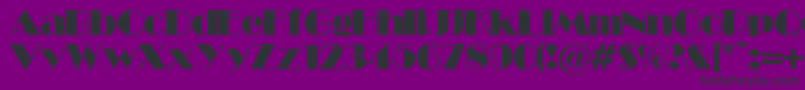 BroadwayrNormalLight-Schriftart – Schwarze Schriften auf violettem Hintergrund